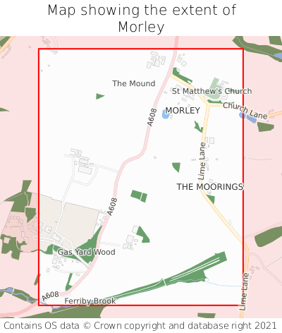 Map showing extent of Morley as bounding box