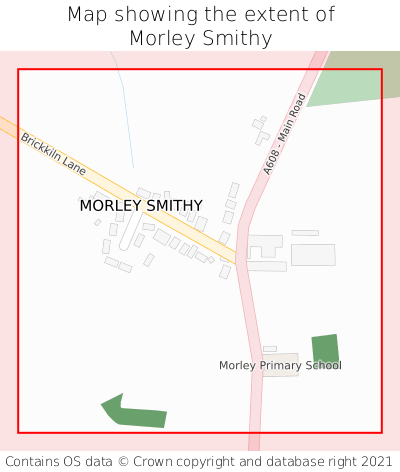 Map showing extent of Morley Smithy as bounding box