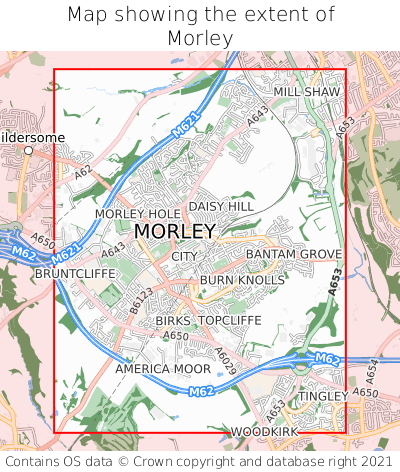 Map showing extent of Morley as bounding box