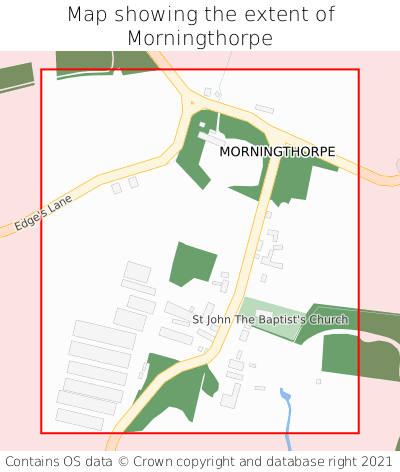 Map showing extent of Morningthorpe as bounding box
