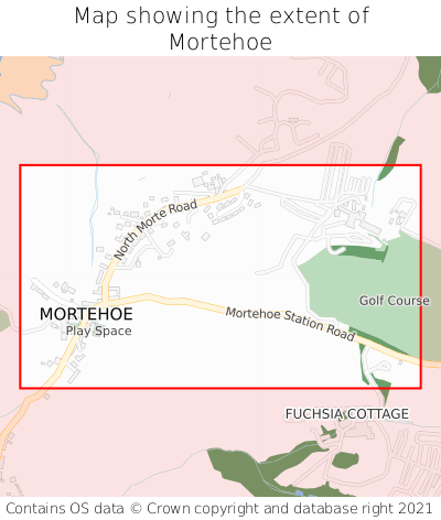 Map showing extent of Mortehoe as bounding box