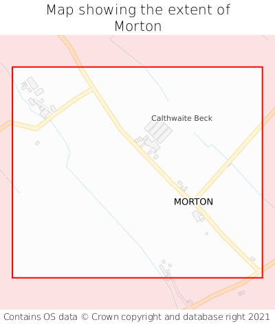 Map showing extent of Morton as bounding box