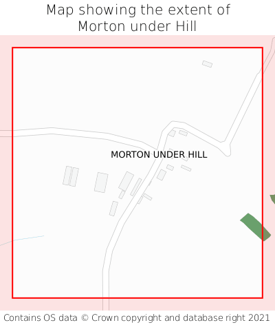 Map showing extent of Morton under Hill as bounding box