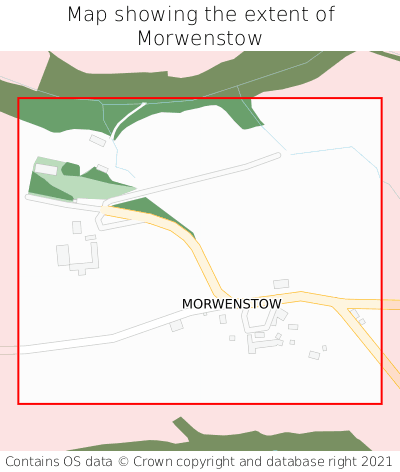 Map showing extent of Morwenstow as bounding box