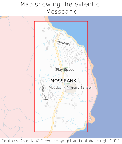 Map showing extent of Mossbank as bounding box