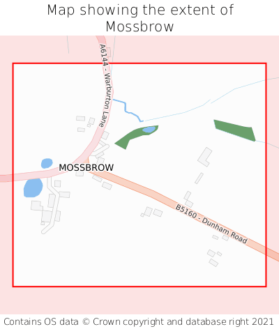 Map showing extent of Mossbrow as bounding box