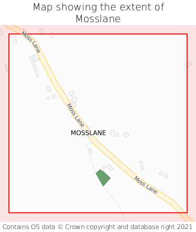 Map showing extent of Mosslane as bounding box