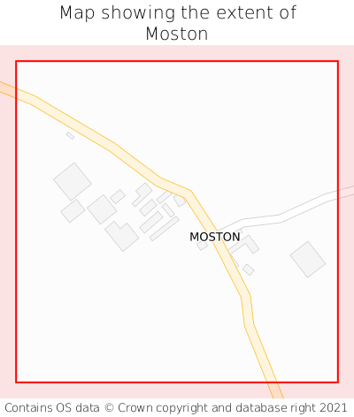 Map showing extent of Moston as bounding box