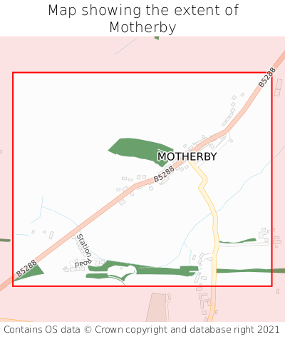 Map showing extent of Motherby as bounding box