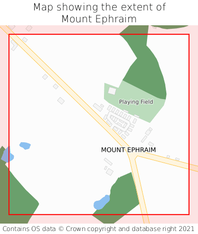 Map showing extent of Mount Ephraim as bounding box