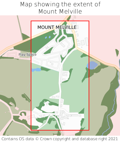 Map showing extent of Mount Melville as bounding box