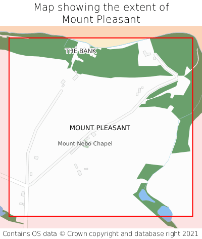 Map showing extent of Mount Pleasant as bounding box