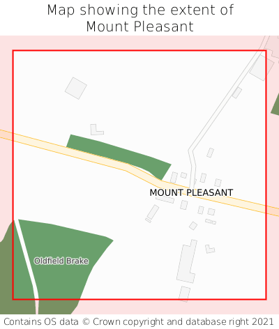 Map showing extent of Mount Pleasant as bounding box