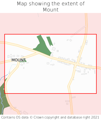 Map showing extent of Mount as bounding box