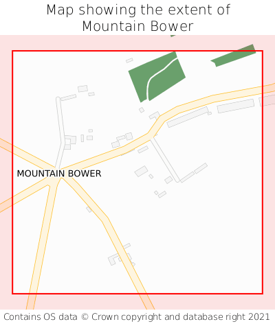 Map showing extent of Mountain Bower as bounding box