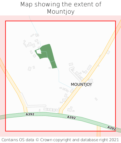 Map showing extent of Mountjoy as bounding box