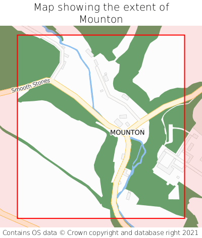 Map showing extent of Mounton as bounding box