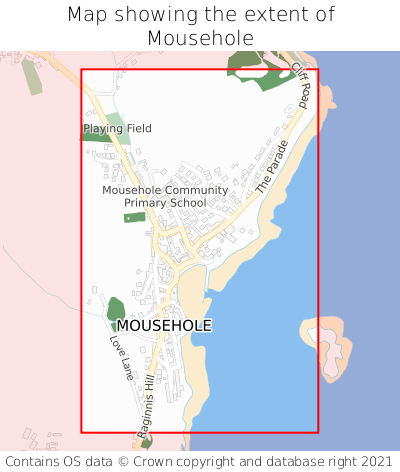 Map showing extent of Mousehole as bounding box