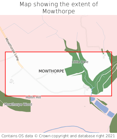 Map showing extent of Mowthorpe as bounding box