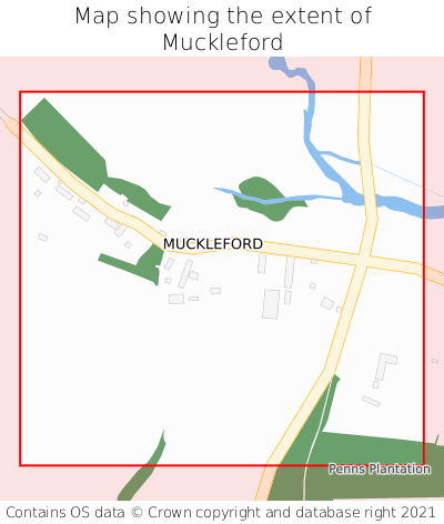 Map showing extent of Muckleford as bounding box