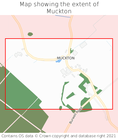 Map showing extent of Muckton as bounding box