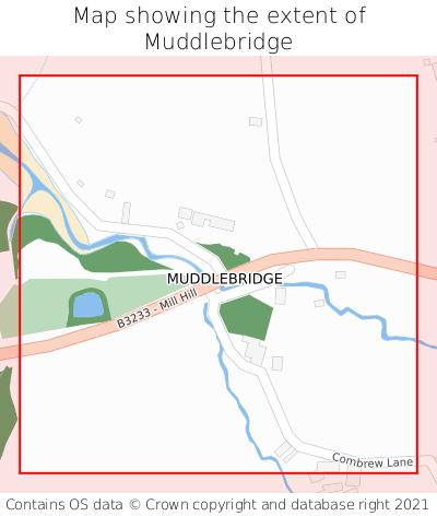 Map showing extent of Muddlebridge as bounding box