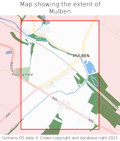 Map showing extent of Mulben as bounding box