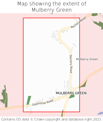 Map showing extent of Mulberry Green as bounding box