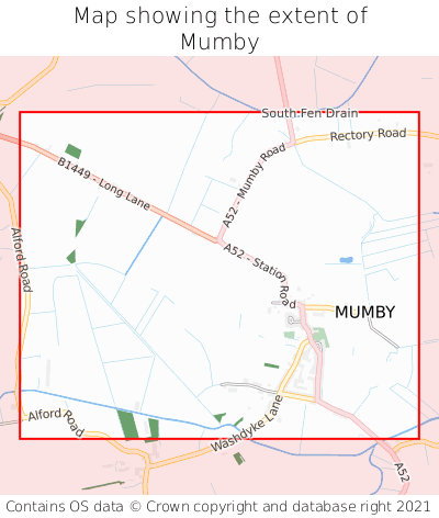 Map showing extent of Mumby as bounding box