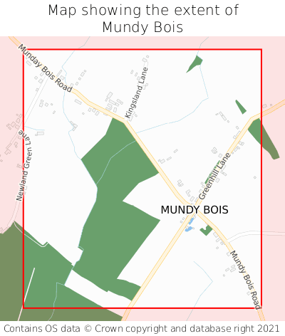Map showing extent of Mundy Bois as bounding box