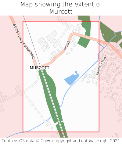 Map showing extent of Murcott as bounding box