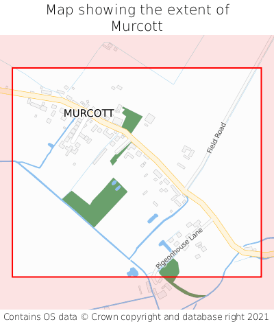 Map showing extent of Murcott as bounding box