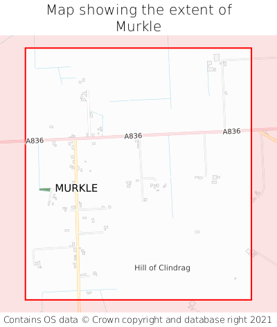 Map showing extent of Murkle as bounding box