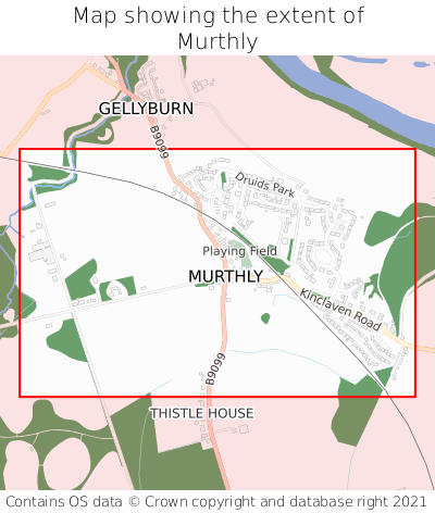 Map showing extent of Murthly as bounding box