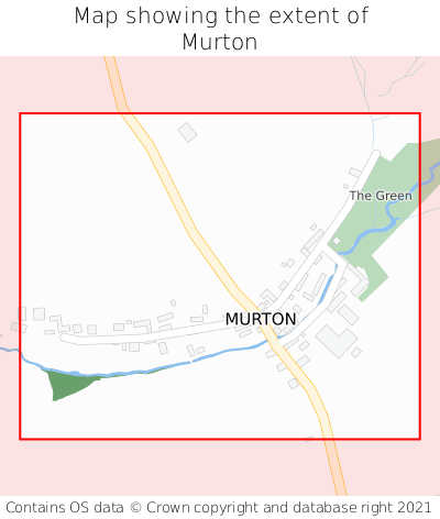 Map showing extent of Murton as bounding box