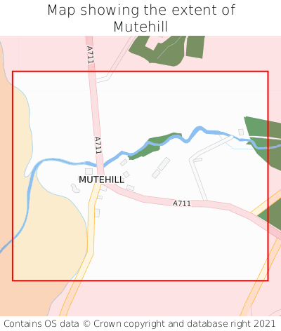 Map showing extent of Mutehill as bounding box