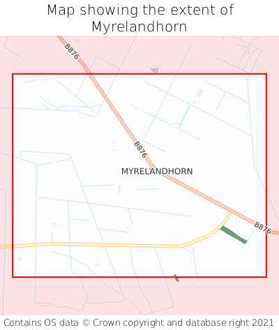 Map showing extent of Myrelandhorn as bounding box