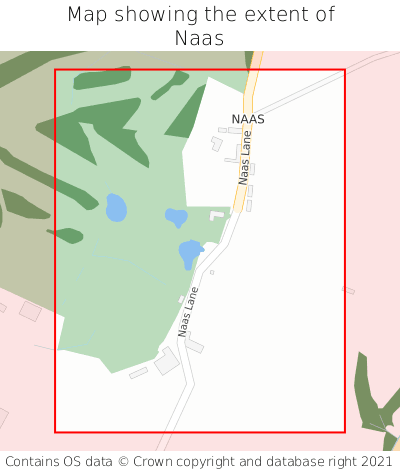 Map showing extent of Naas as bounding box
