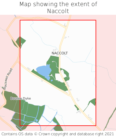 Map showing extent of Naccolt as bounding box