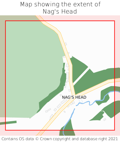 Map showing extent of Nag's Head as bounding box
