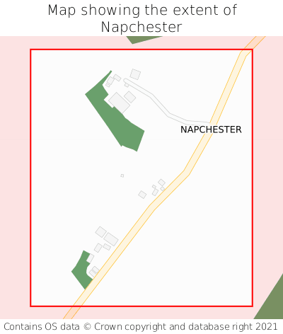 Map showing extent of Napchester as bounding box