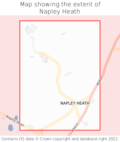Map showing extent of Napley Heath as bounding box