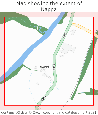 Map showing extent of Nappa as bounding box
