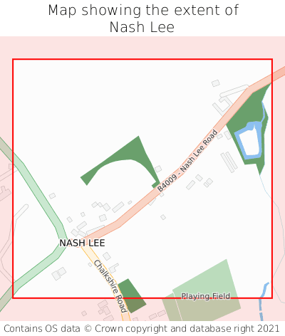 Map showing extent of Nash Lee as bounding box