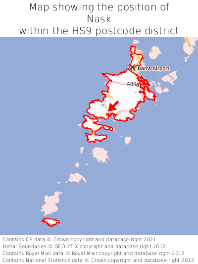 Map showing location of Nask within HS9