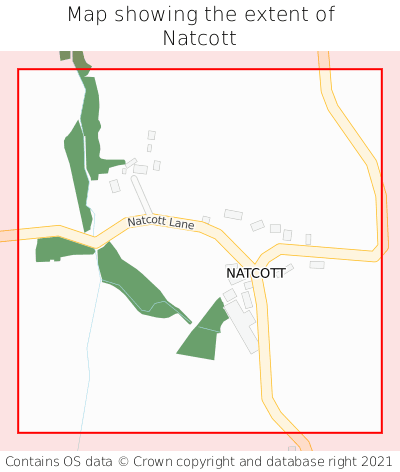 Map showing extent of Natcott as bounding box