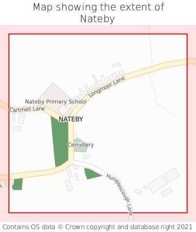 Map showing extent of Nateby as bounding box