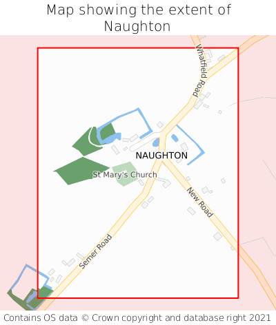 Map showing extent of Naughton as bounding box