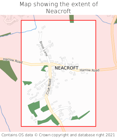 Map showing extent of Neacroft as bounding box