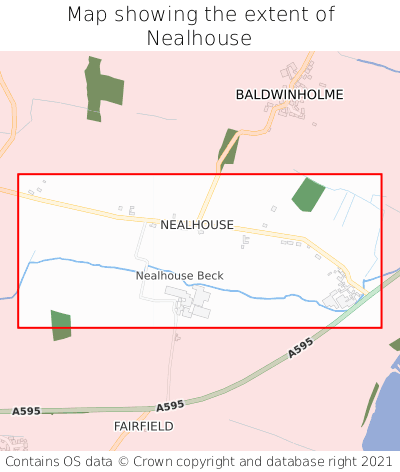 Map showing extent of Nealhouse as bounding box